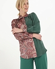 Блуза, цвет марсала принт пейсли /малахитовый, 13427-4285/96 - фото 4