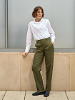 Брюки женские, Цвет: хаки меланж - фото 9