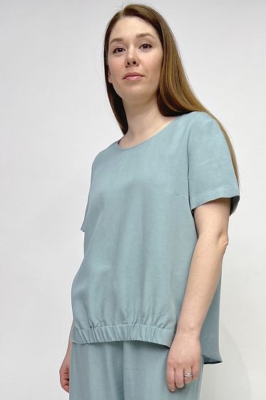 Блуза женская, Цвет: серо-голубой - фото