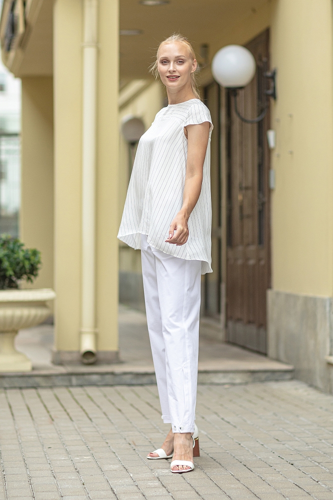 Блуза, цвет белый, 13408-4301/5 - фото