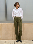 Брюки женские, Цвет: хаки меланж - фото 1