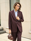 Пиджак женский, Цвет: шоколад меланж - фото 1