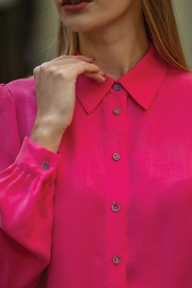 Блуза, цвет ярко-розовый, 13417-4296/10 - фото