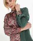 Блуза, цвет марсала принт пейсли /малахитовый, 13427-4285/96 - фото 5